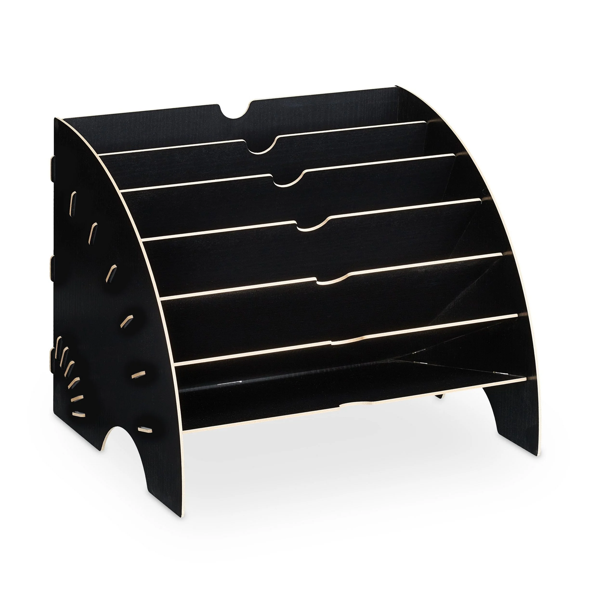 Dokumentenablage mit 6 Fächern – Schwarz