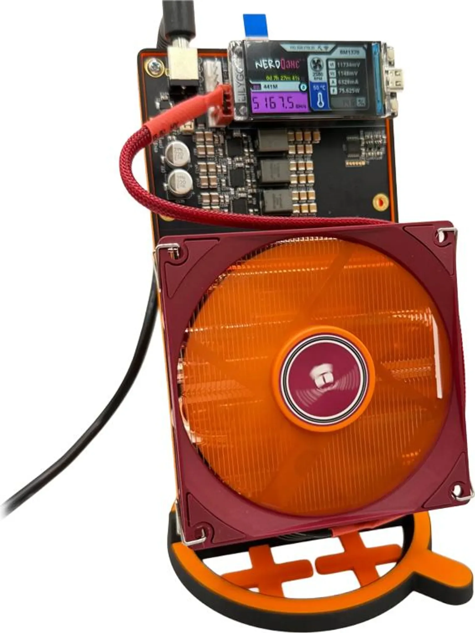 NerdQaxe++ – Germany Edition – 4,9 TH/s – CE-zertifiziert – Bitcoin Solo Miner – Schwarz