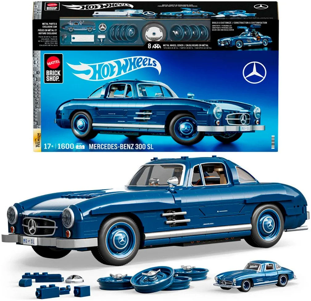 Bauset »Mattel Brick Shop Hot Wheels, PREMIUM SERIES MERCEDES-BENZ 300 SL«