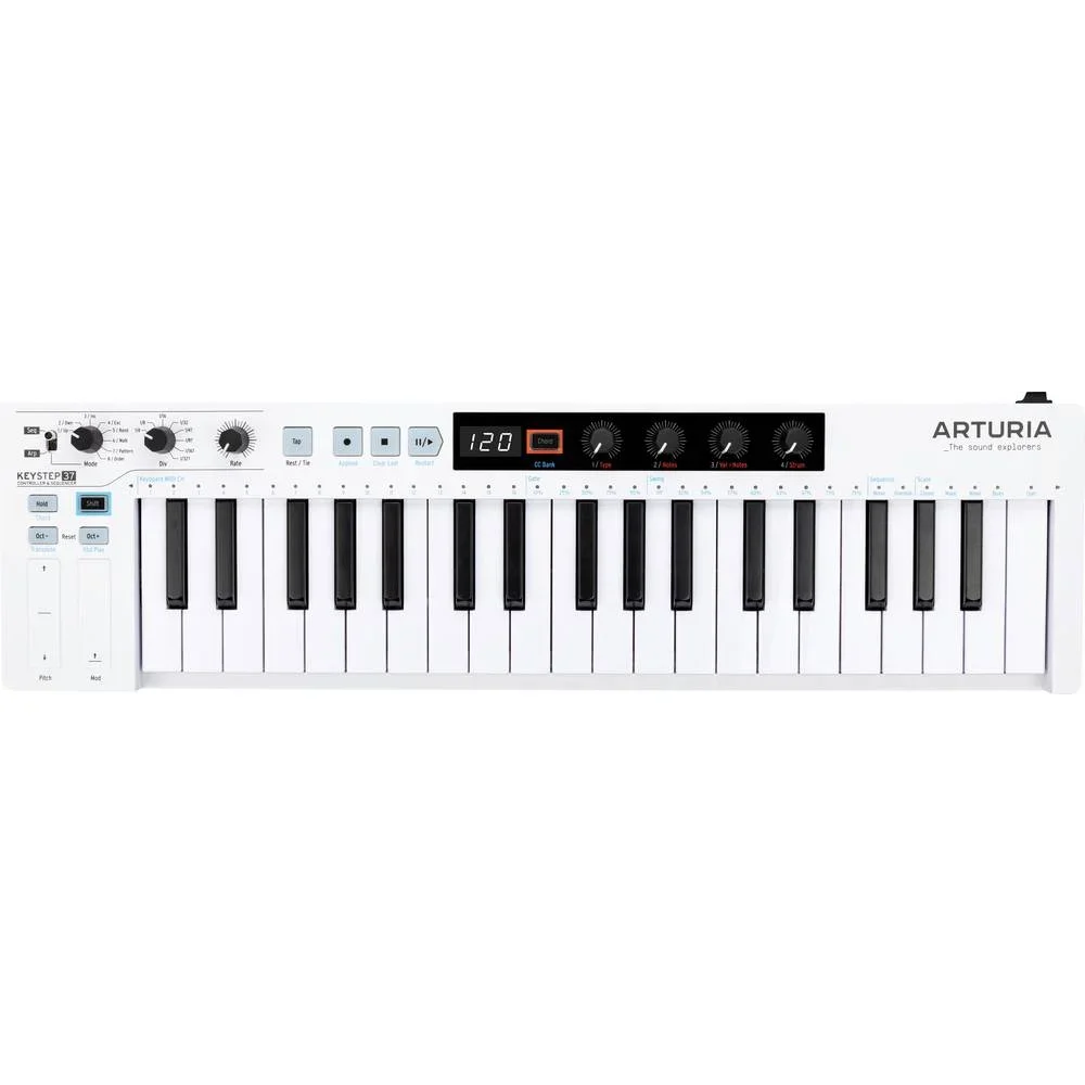 Arturia KeyStep 37 – Weißes USB-MIDI-Keyboard mit 37 Tasten