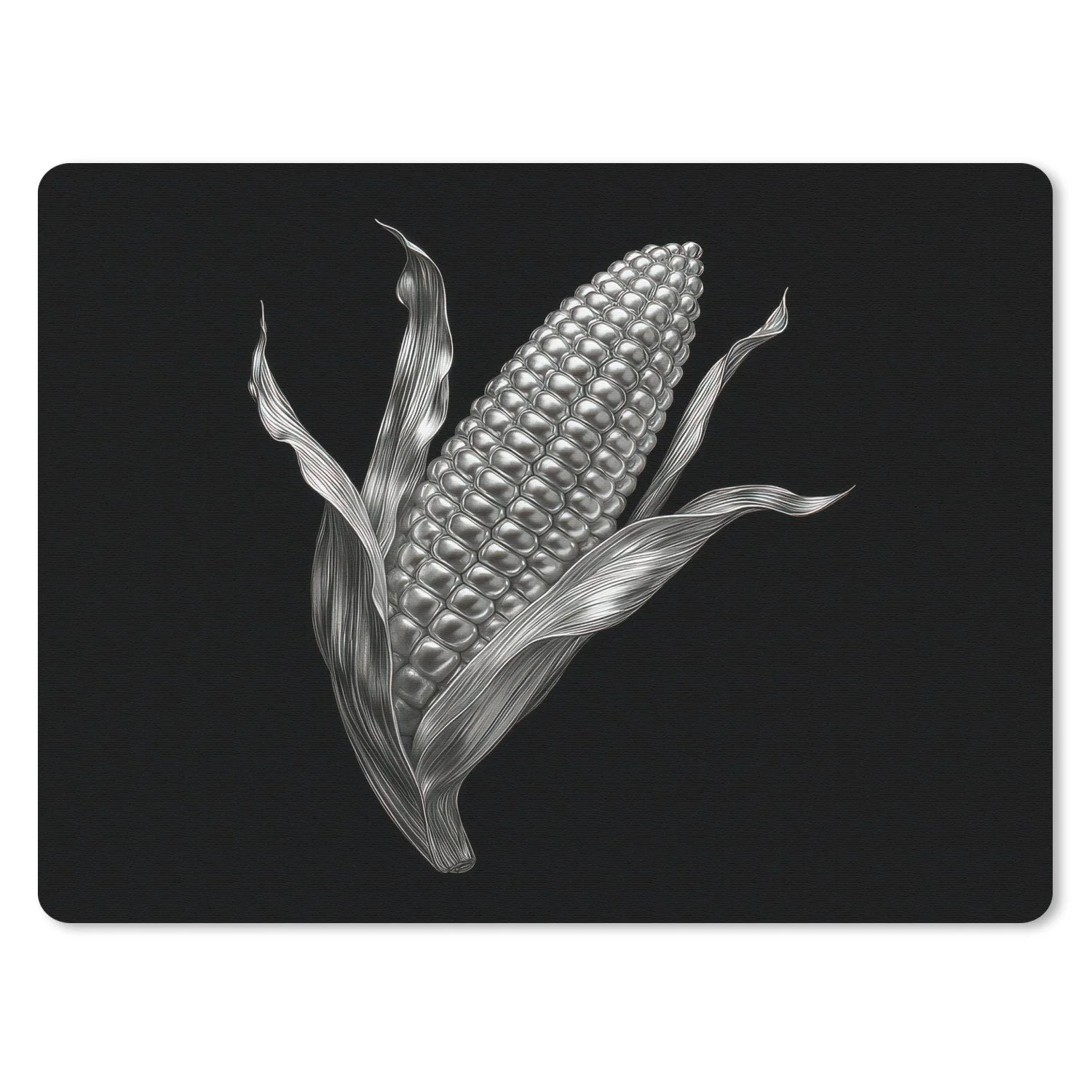 MUCHOWOW Mauspad – Maiskolben in Metalloptik