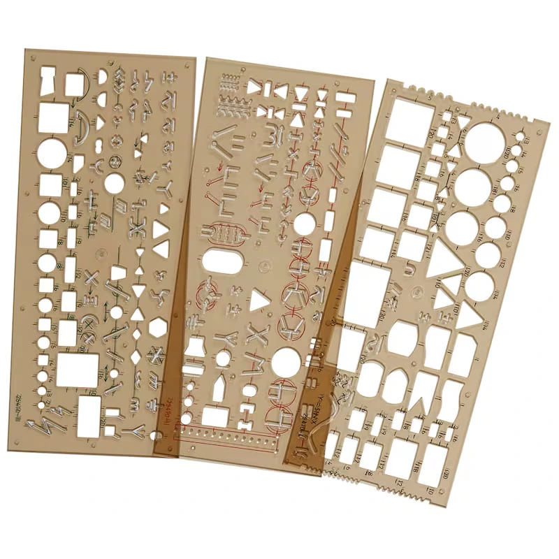 Zeichenschablonen-Set „Elektro“ – 3-teilig, transparent