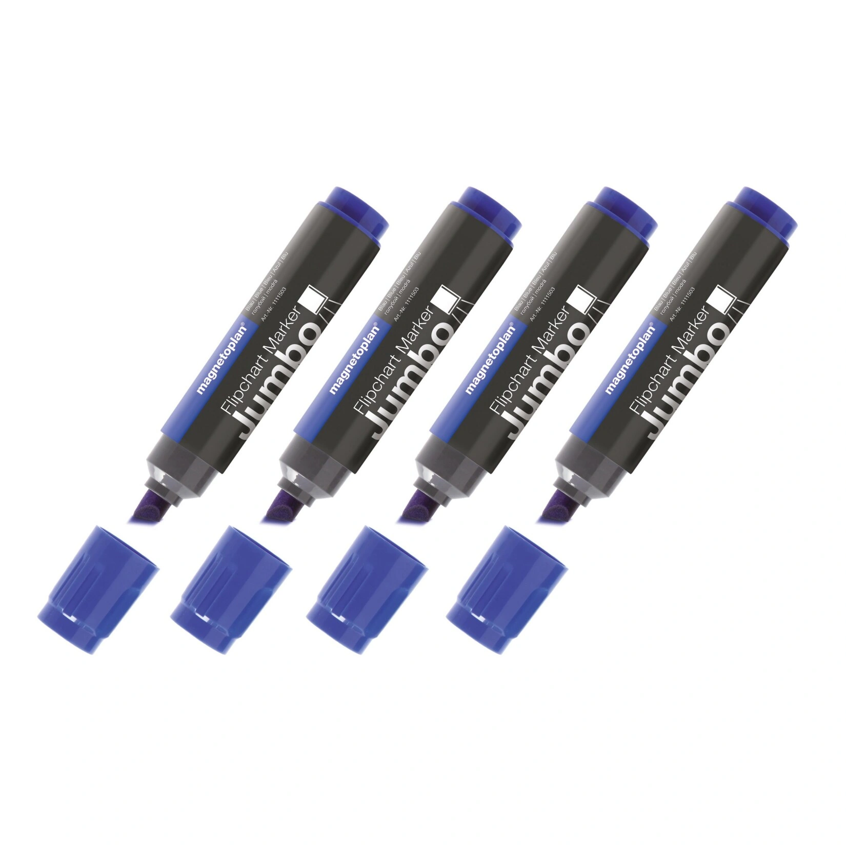 magnetoplan Jumbo-Flipchartmarker – 4er-Set, Blau
