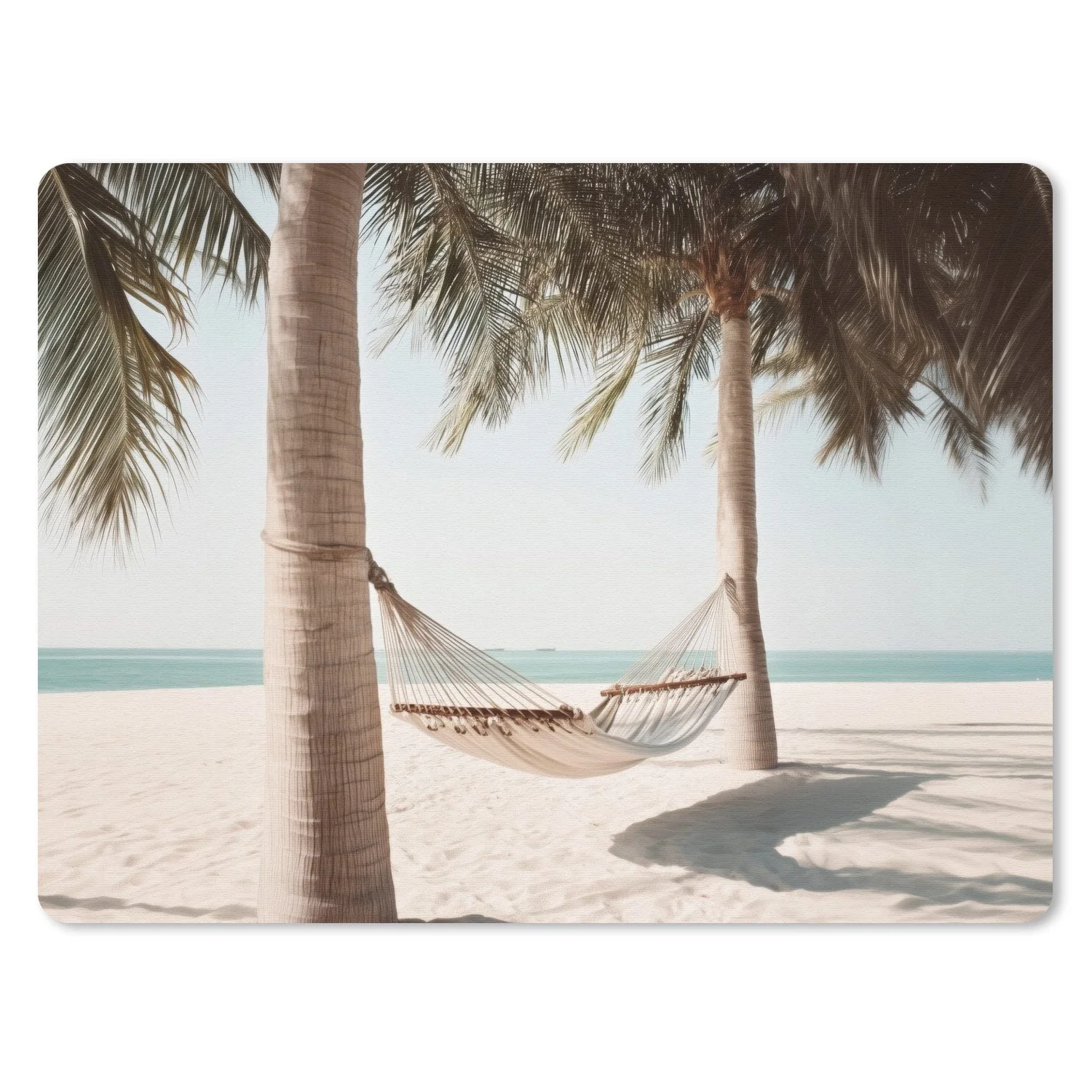 MUCHOWOW Mauspad „Hängematte – Palmen – Strand – Meer“
